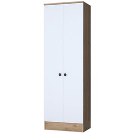Hanah Home Perchero de Recibidor Blanco y Nogal